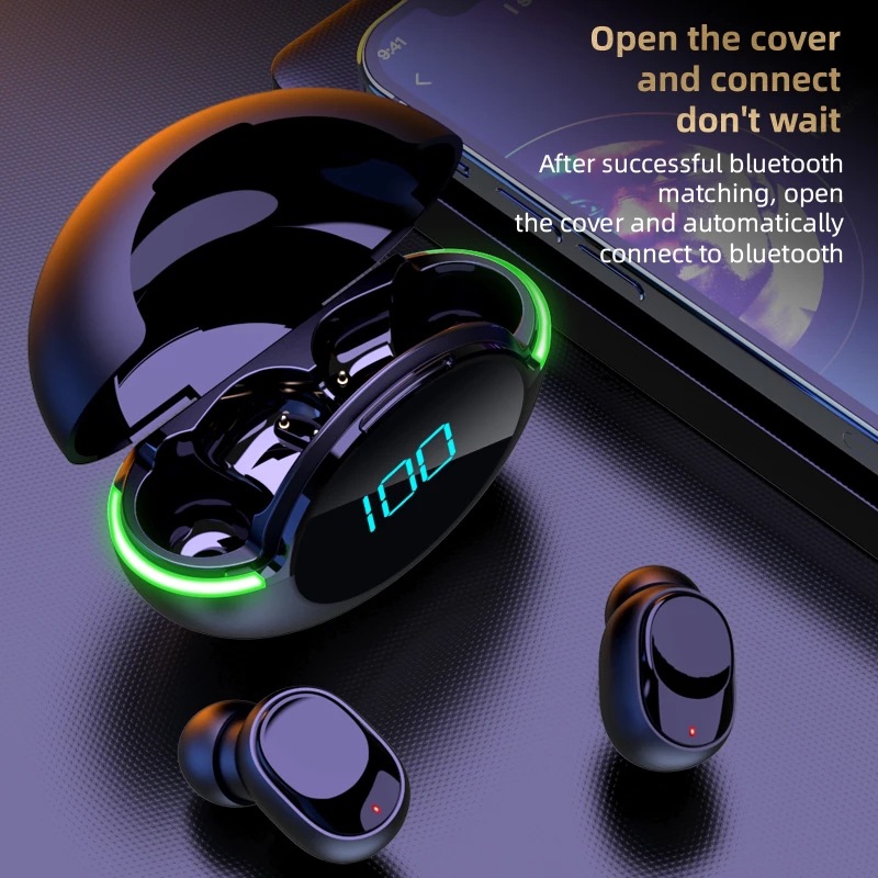 Esports Gaming Mobile - Bluetoothワイヤレススポーツイヤホン,ノイズリダクション,防水,ゲーム,eスポーツ,デジタルモバイルディスプレイ,tws,y80
