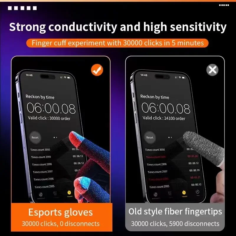 パブゲーム用滑り止めフィンガーグローブ、制汗、制汗、通気性と - Esports Gaming Mobile のレビューと価格